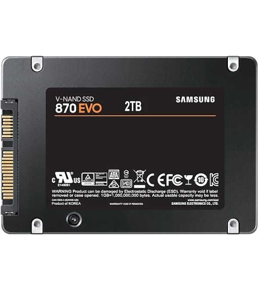 Накопитель SSD Samsung 870 EVO, 2Tb, SATA III, 2.5', R/W 560/530