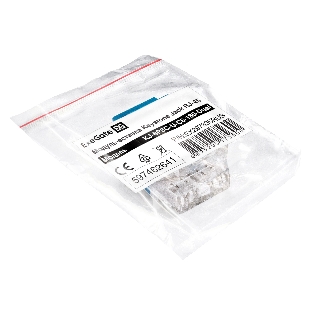 Модуль-вставка Keystone Jack RJ-45 ExeGate KJ-8P8C-U-C6-180-Dual (Кат.6, неэкранированная, 180 градусов, IDC Krone/110)