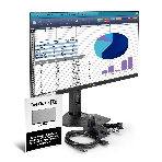 Монитор с аудио 23.8' 100 Гц ExeGate ProSmart EH2400C (IPS LED Grade A+, FHD, 1920x1080@100Гц, 16:9, 250cd/m2, 1000:1, 178°/178°, 3-5ms, audio-out, Speakers, D-Sub, HDMI, DisplayPort, кабель HDMI 1,5м, VESA, регулировка высоты (HAS), регулировка наклона (tilt), поворот экрана (swivel), поворот экрана на 90° (pivot), чёрный), фото6
