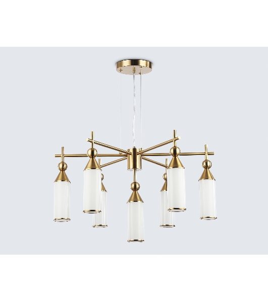Люстра Ambrella light LH55278/7 BS/FR латунь/белый матовый E14*7 max 40W D640*1390