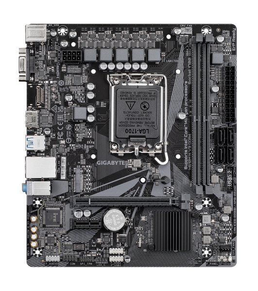 Материнская плата Gigabyte H610M H V3 DDR4, LGA 1700, Intel H610, 2xDDR4, 4xSATA, 1xM.2, 1xPCIe 4.0 x16, 1xPCIe x1, 1xHDMI, 1x 1Gb LAN, 2xUSB-A 3.2 Gen 1, 4xUSB-A 2.0, 3x 3.5 мм, 7.1, mATX