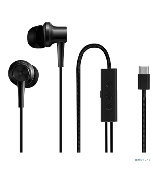 Проводные наушники Xiaomi Type-C Earphones черный, внутриканальные, USB Type-C