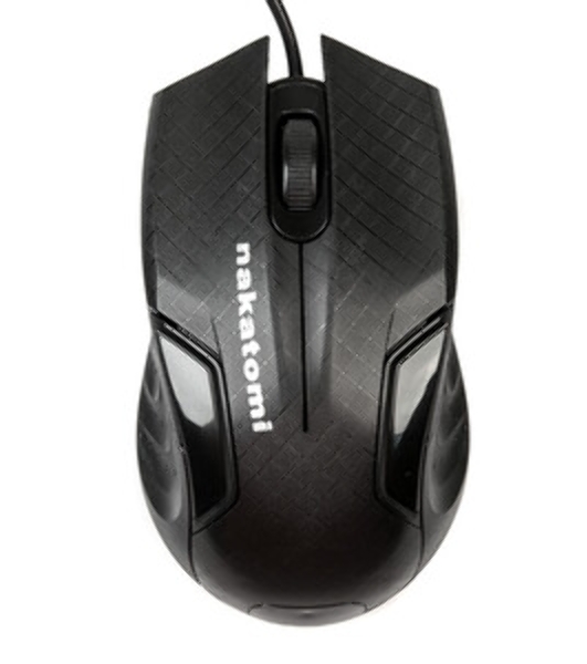Мышь проводная Nakatomi MON-06U черный, 800 dpi, USB, кнопки - 3