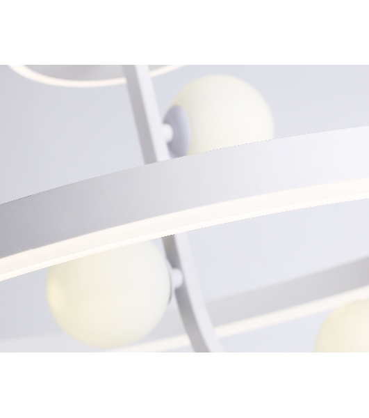 Потолочный светодиодный светильник Ambrella light FL66261/1+3 WH белый 56W 3000K-6400K+G9/3 D500*358 (ПДУ ИК)