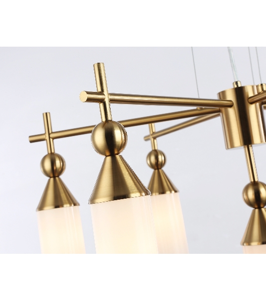 Люстра Ambrella light LH55278/7 BS/FR латунь/белый матовый E14*7 max 40W D640*1390