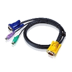 Кабель ATEN KVM Cable 2L-5206P -Кабель для KVM: 2xPS/2(m)+DB15(m) (PC) -на- SPHD15(m) (KVM), 6м, фото 1