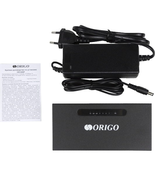 Коммутатор неуправляемый PoE ORIGO OS1206P/60W/A1A 4x100Base-TX PoE+, 2x100Base-TX, PoE-бюджет 60 Вт, корпус металл