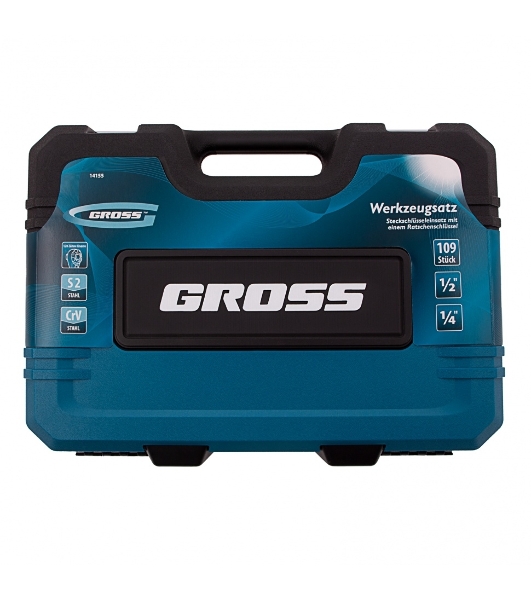 Набор инструментов Gross 109 предметов, 120 зубьев, CrV 1/4, 1/2'