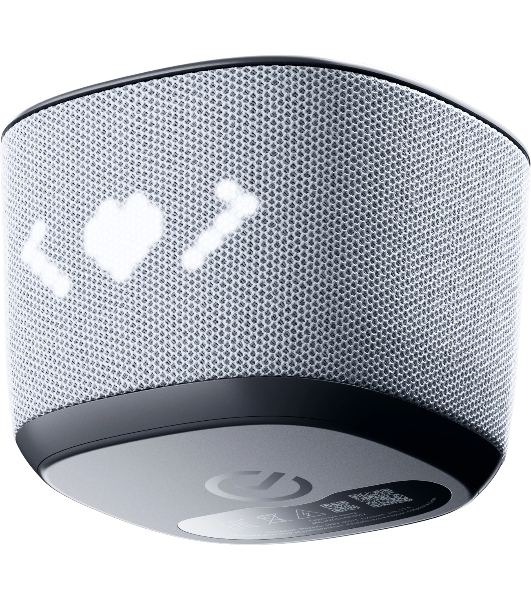 Умная колонка Sber Boom Home, 8Вт, с экраном, 1 динамик, часы, мультирум, TWS, Zigbee хаб, Wi-Fi, Bluetooth 5.0, Zigbee, Салют, серый