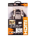 Кабель HDMI 19M/M,ver. 2.1, 8K@60 Hz 1.5m метал разъемы, нейлоновая оплетка Telecom TCG300-1.5M Кабель HDMI 19M/M,ver. 2.1, 8K@60 Hz 1.5m метал разъемы, нейлоновая оплетка Telecom, фото4