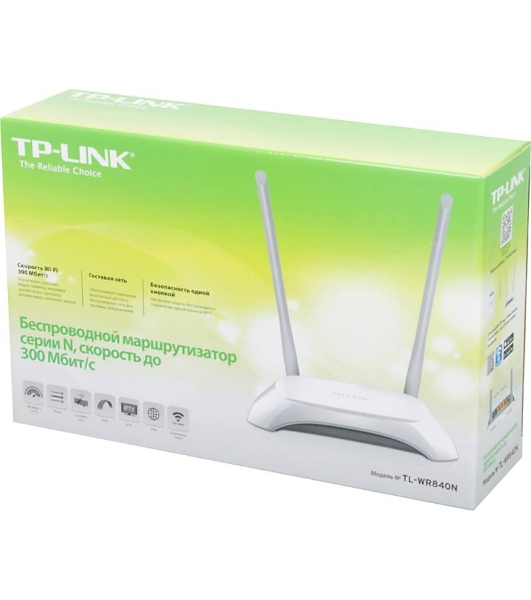 Роутер беспроводной TP-Link TL-WR840N N300 10/100BASE-TX белый
