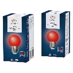Лампа светодиодная Neon-night d-45 3 LED 1Вт шар E27 25лм 220В красный, фото3