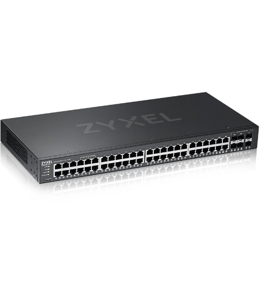 Коммутатор гибридный L2 Zyxel NebulaFlex Pro GS2210-50, rack 19', 44xGE, 4 комбо-порта (SFP/RJ-45), 2xSFP, автономное/облачное управление