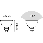 Лампа cветодиодная Gauss LED Elementary 13516MR16 GU5.3 5.5W 2700К1/10/100, фото4