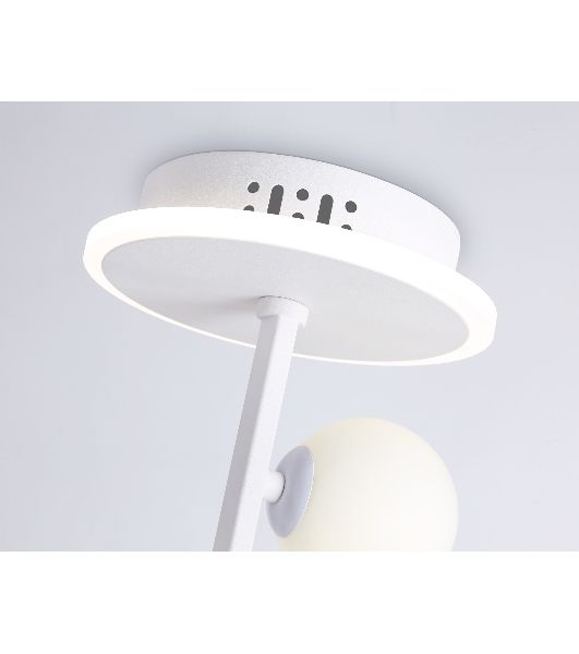 Потолочный светодиодный светильник Ambrella light FL66261/1+3 WH белый 56W 3000K-6400K+G9/3 D500*358 (ПДУ ИК)