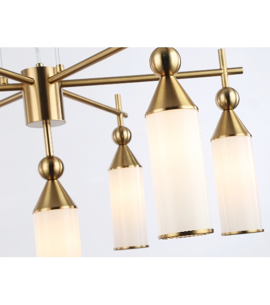 Люстра Ambrella light LH55278/7 BS/FR латунь/белый матовый E14*7 max 40W D640*1390