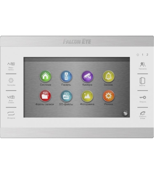 Видеодомофон Falcon Eye FE-70 ATLAS HD белый HD : дисплей 7' TFT; сенсорные кнопки; подключение до 2-х вызывных панелей и до 2-х видеокамер; адресный интерком; графическое меню; запись фото и видео