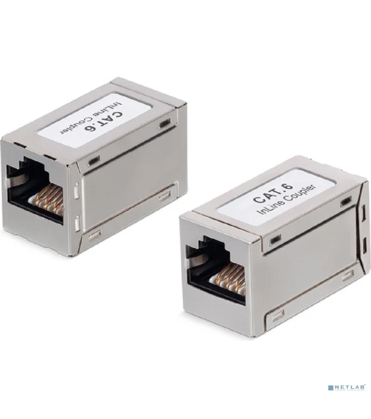 Проходной адаптер (coupler) Cabeus, RJ45(8p8c), кат. 6, экр., металл
