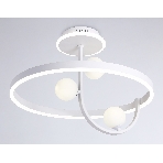 Потолочный светодиодный светильник Ambrella light FL66261/1+3 WH белый 56W 3000K-6400K+G9/3 D500*358 (ПДУ ИК), фото6