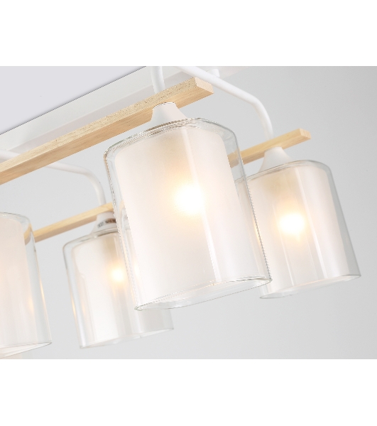 Светильник Ambrella light TR3033247/6 WH/WD белый/дерево E27/6 max 60W 580*340*245