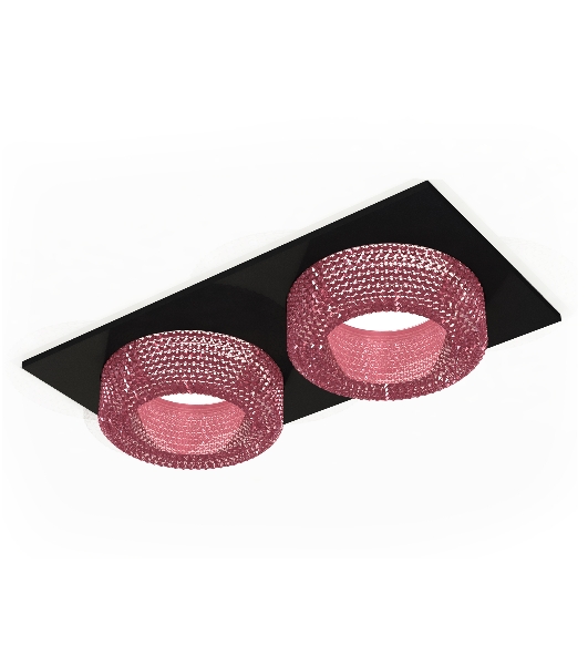 Комплект встраиваемого светильника Ambrella light XC7636022 SBK/PI черный песок/розовый MR16 GU5.3 (C7636, N7193)