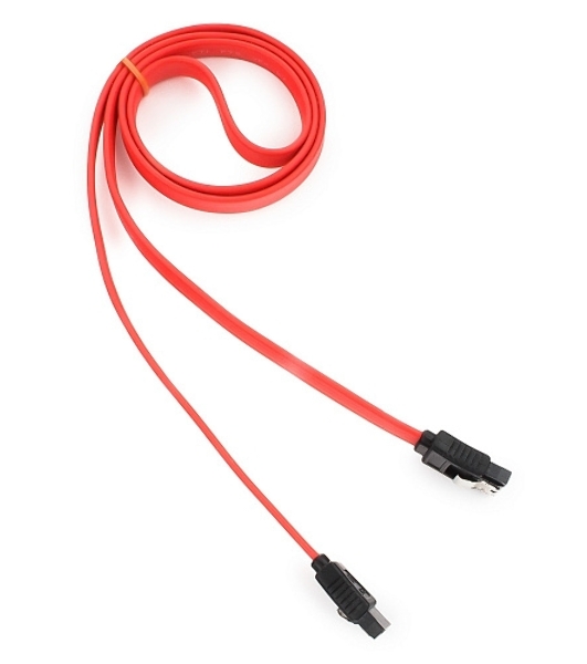 Кабель интерфейсный SATAIII Cablexpert CC-SATAM-DATA-0.8M, 80 см, 7pin/7pin, защелка, пакет