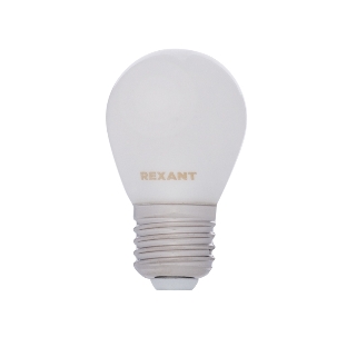 Лампа светодиодная филаментная Rexant Шарик GL45 9.5 Вт 915 Лм 2700K E27 матовая колба