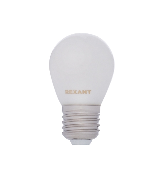 Лампа светодиодная филаментная Rexant Шарик GL45 9.5 Вт 915 Лм 2700K E27 матовая колба