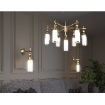 Люстра Ambrella light LH55278/7 BS/FR латунь/белый матовый E14*7 max 40W D640*1390, фото 1