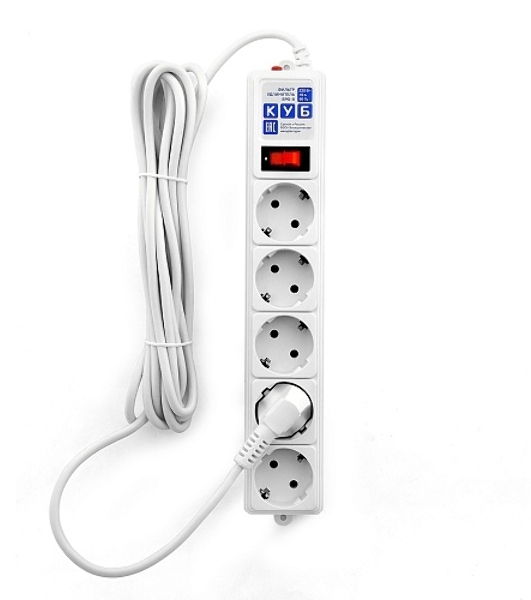 Сетевой фильтр Powercube SPG-B-15-WHITE 5 м, 5 розеток, белый, коробка