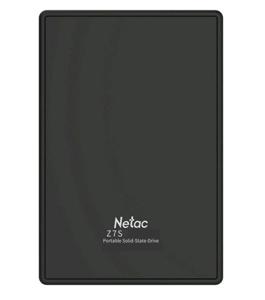 Внешний SSD Netac Z7S, 240 Gb, USB 3.2 Gen 2 Type-C, R/W 550/480, черный