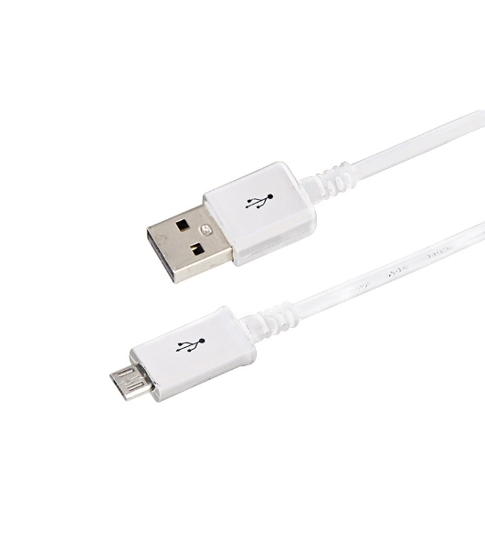 Кабель Rexant USB кабель microUSB длинный штекер 1М белый