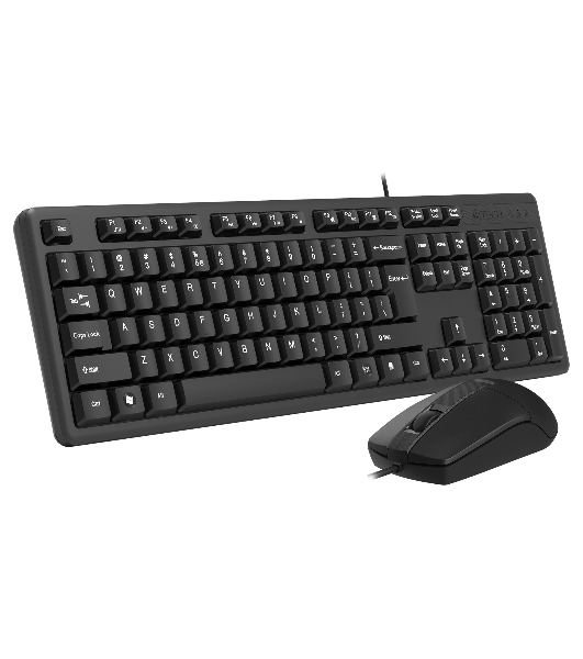 Комплект клавиатура+мышь A4Tech KK-3330S проводной, USB, 1200 DPI, чёрный