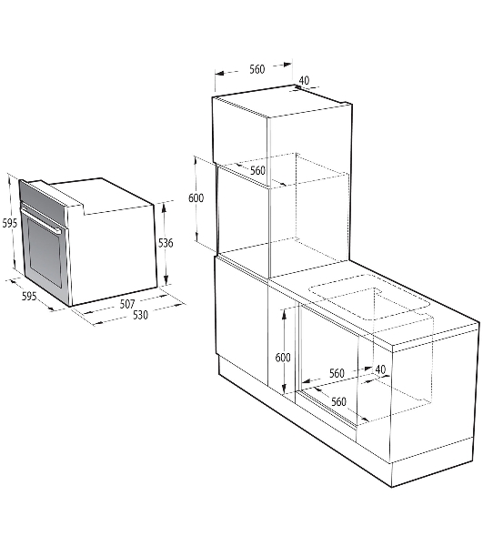 Духовой шкаф электрический Gorenje BO6737E02NX, черный