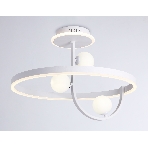 Потолочный светодиодный светильник Ambrella light FL66261/1+3 WH белый 56W 3000K-6400K+G9/3 D500*358 (ПДУ ИК), фото4