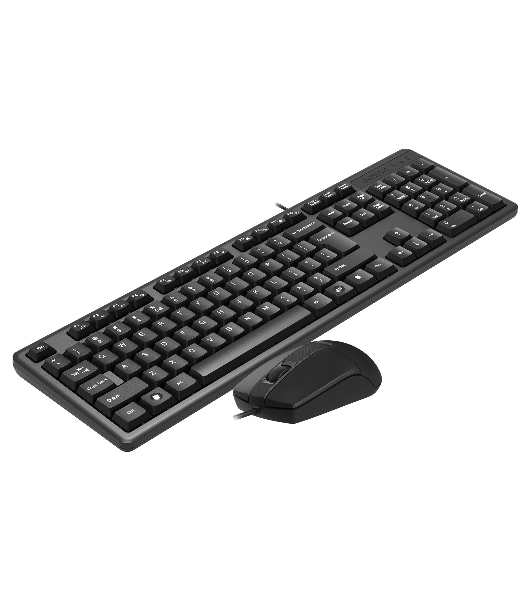 Комплект клавиатура+мышь A4Tech KK-3330S проводной, USB, 1200 DPI, чёрный