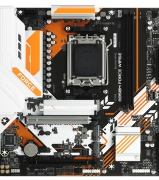 Материнская плата Gigabyte B850M FORCE, AM5, AMD B850, 2xDDR5, 4xSATA, 3xM.2, 1xPCIe 5.0 x16, 1xPCIe 4.0 x4, 1xHDMI, 1xDP, 1x2.5Gb LAN, 1xUSB-C 5Gbps, 1xUSB-A 10Gbps, 2xUSB-A 5Gbps, 2xUSB-A 2.0, 3x3.5 мм, 7.1, mATX