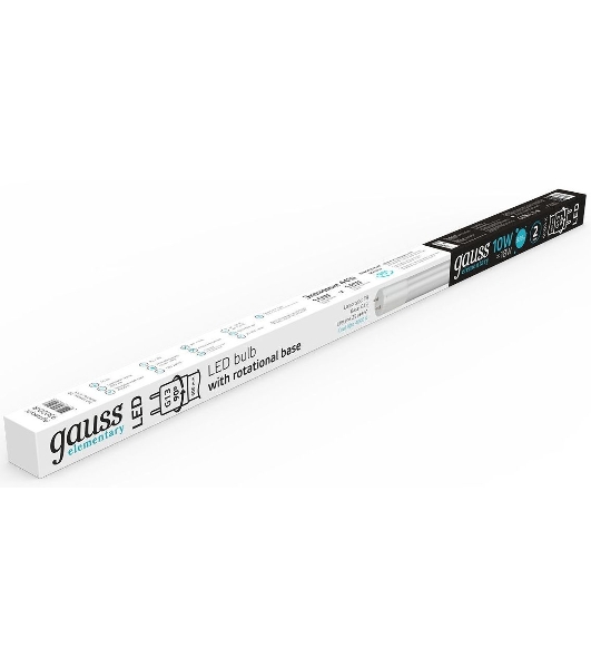 Лампа светодиодная Gauss Elementary T8 10Вт 4000К G13 780лм 600мм стекло поворотная