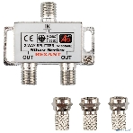 Делитель ТВ Rexant х 2 + 3 шт. F 'BOX' 5-1000 МГц 'Silver', фото8