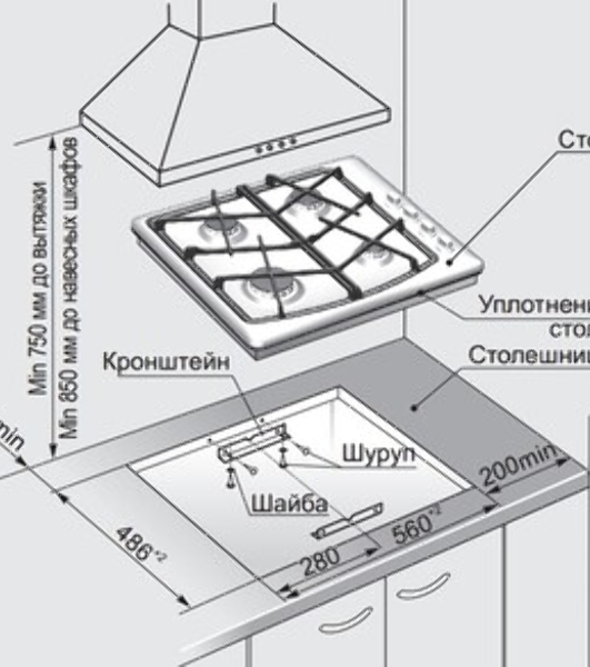 Газовая варочная панель Gefest СГ СН 1211