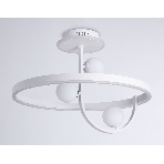 Потолочный светодиодный светильник Ambrella light FL66261/1+3 WH белый 56W 3000K-6400K+G9/3 D500*358 (ПДУ ИК), фото 1