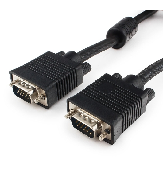 Кабель Gembird/Cablexpert VGA Premium, 15M/15M, 10м, черный, тройной экран, феррит.кольца
