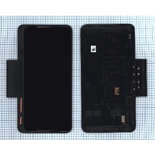 Дисплей для Asus ZS660KLS черный с рамкой