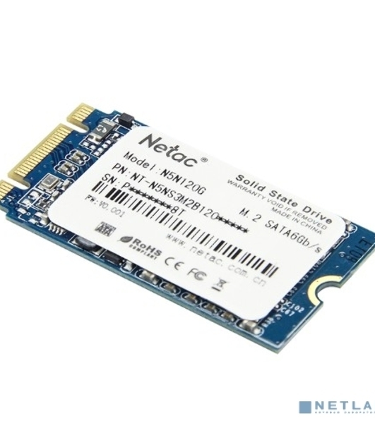 Накопитель SSD Netac N5M, 512Gb, mSATA, R/W 540/490