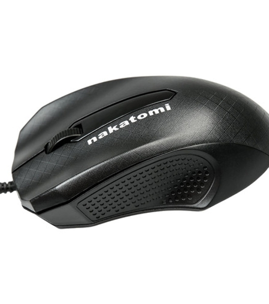 Мышь проводная Nakatomi MON-07U черный, 800 dpi, USB, кнопки - 3