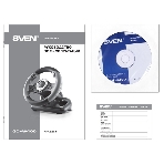 Руль SVEN GC-W300 (педали, вибро, лепестки, D-pad, 10 кл, резин. вставки, PC, цифр. и аналог., фото6