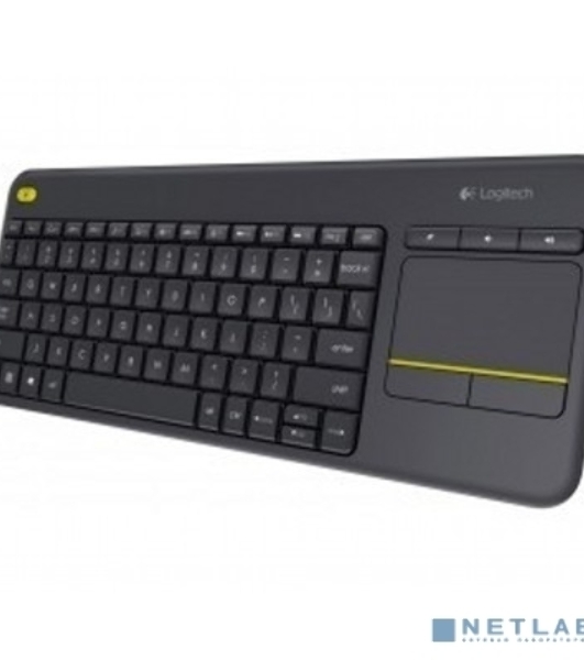 Клавиатура Logitech K400 Wireless Touch Plus беспроводная, радиоканал, чёрный