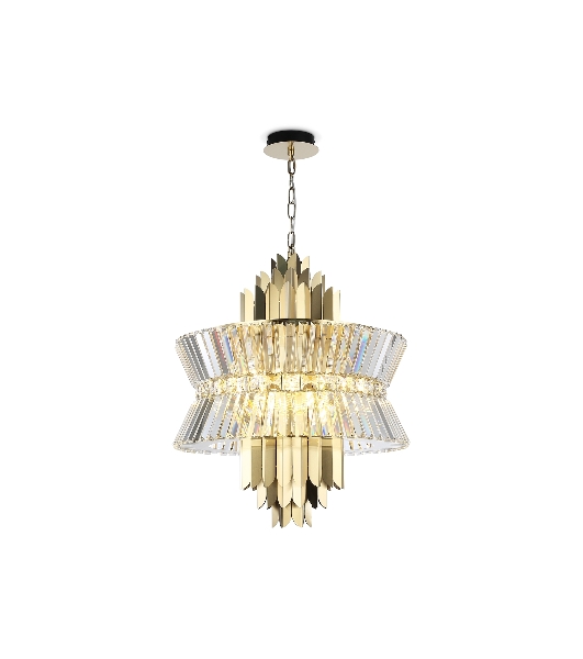 Люстра Ambrella light LH41017/12 BS/CL латунь/прозрачный E14*12 max 40W D560*660