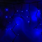Гирлянда Neon-night Айсикл (бахрома) светодиодный, 5,6 х 0,9 м, с эффектом мерцания,черный провод 'каучук', 230 В, диоды синие, 240 LED, фото 1