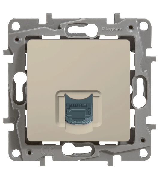 Розетка компьютерная RJ45 кат. 5 UTP, сл. кость ETIKA